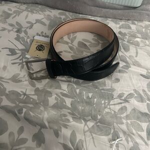 FRESCO GOLF CAIMAN SKIN BELT BLACK CLASSIC